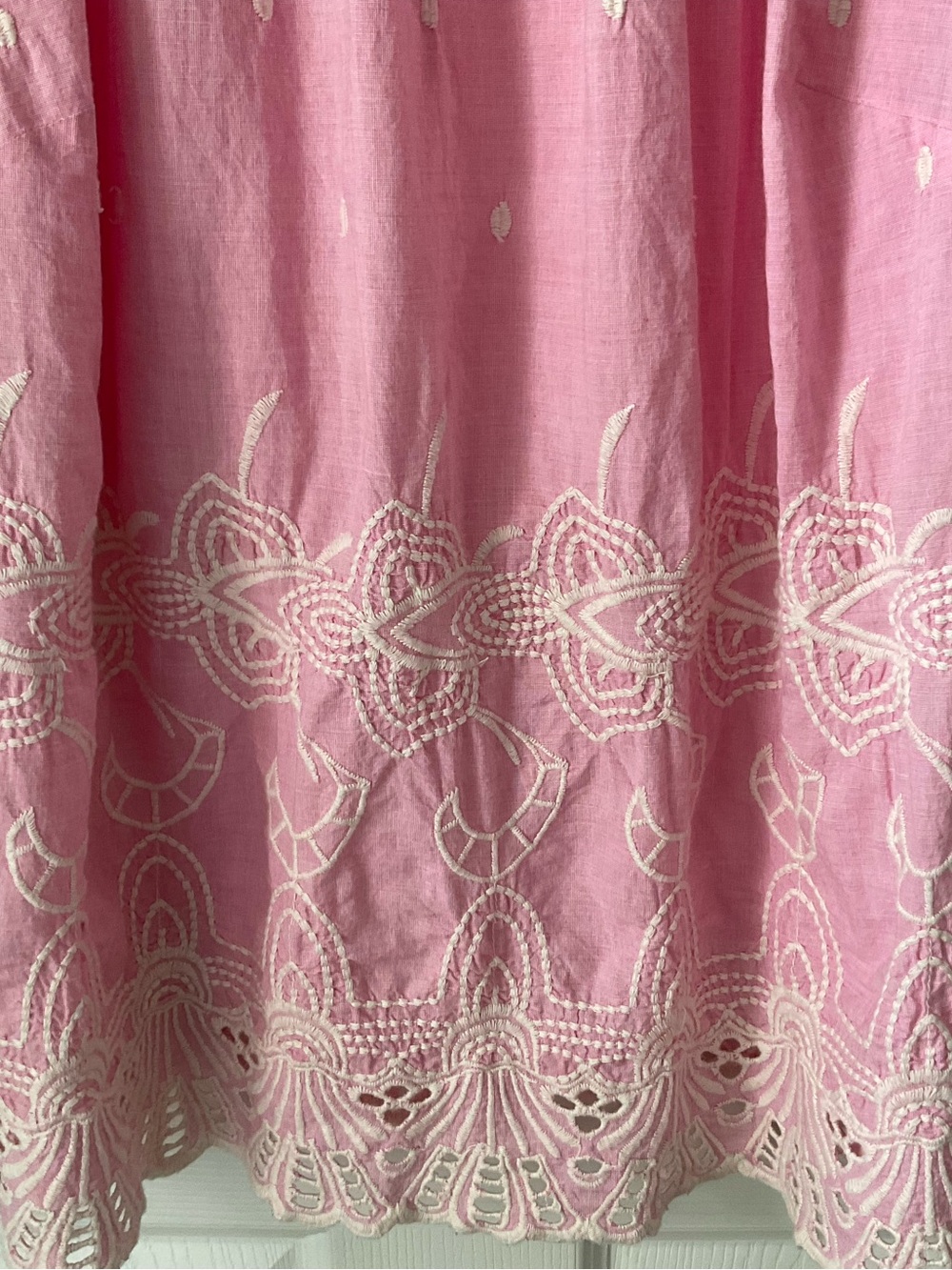 Talbots Pink Eyelet Appliqué Top Size 2X Like New - Picture 9 of 9